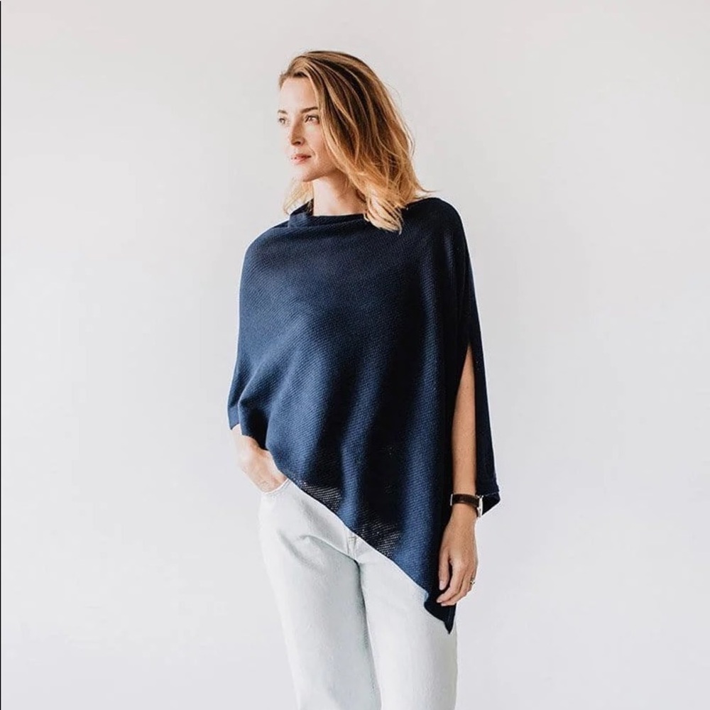 We are Amma navy blue poncho/ breastfeeding cover